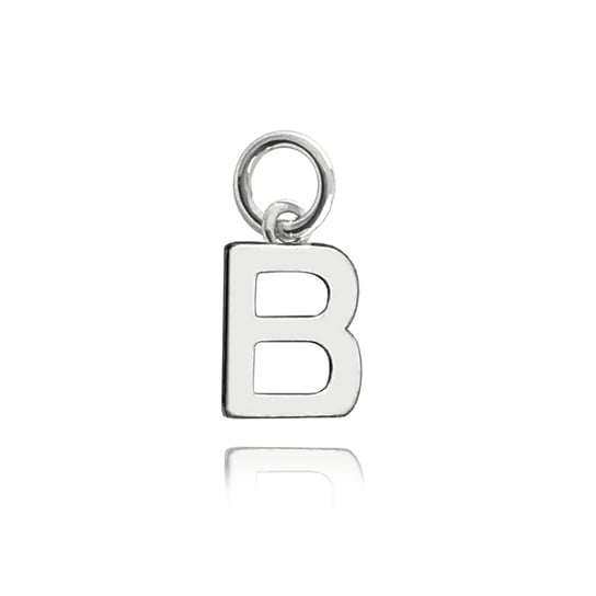 Srebrny wisiorek mała litera „B” UPOMINKARNIA