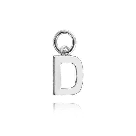 Srebrny wisiorek mała litera „D” UPOMINKARNIA