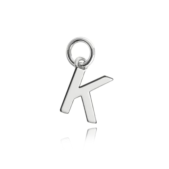 Srebrny wisiorek mała litera „K” UPOMINKARNIA