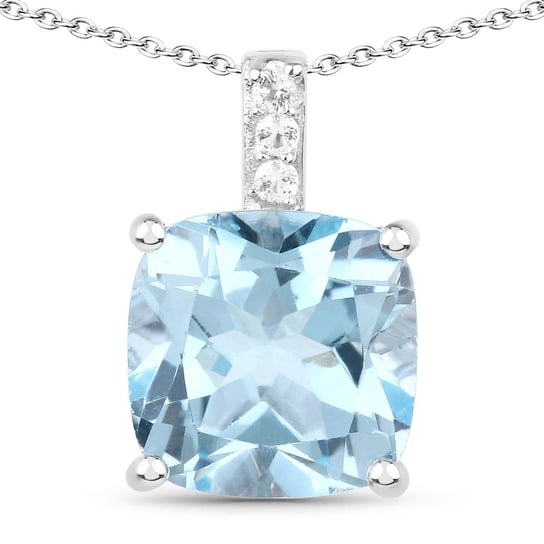 Srebrny wisiorek z topazem niebieskim i kryształami górskimi 4,47 ct Biżuteria Prana