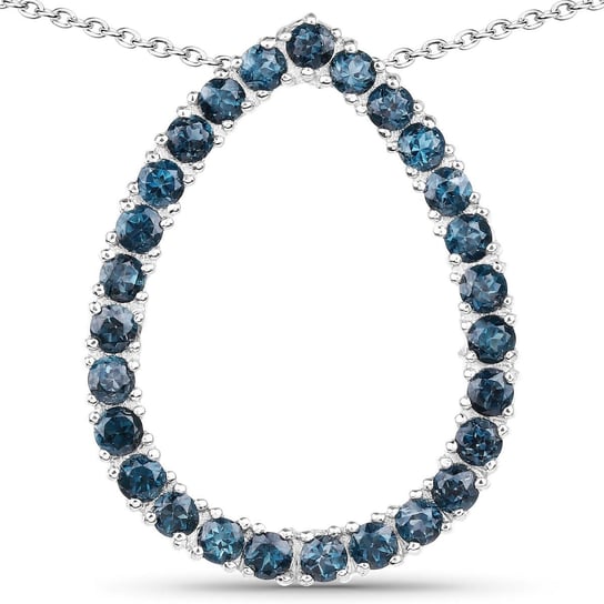 Srebrny wisiorek z topazem niebieskim London Blue 3,78 ct Biżuteria Prana