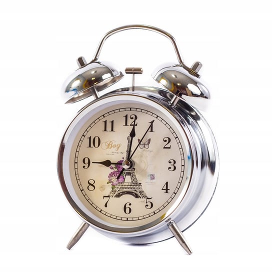 Srebrny Zegar Z Budzikiem Paryż Różne Wzory Midex