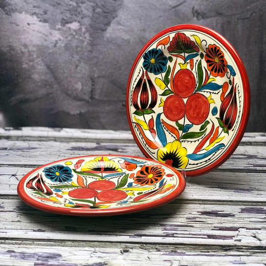 Średni talerz ceramiczny ręcznie malowany „Owocowa energia” o średnicy 17,5cm Inny producent