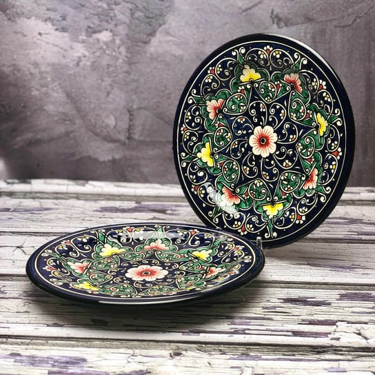 Średni talerz ceramiczny ręcznie malowany „Wschody i zachody” o średnicy 17,5cm Inny producent