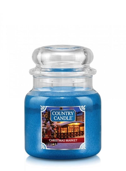 Średnia świeca zapachowa z dwoma knotami Christmas Market 453g Country Candle