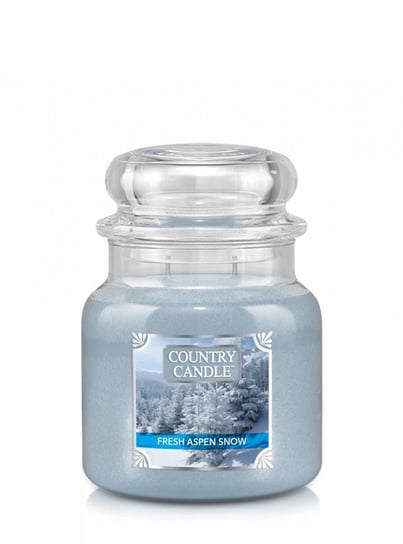Średnia świeca zapachowa z dwoma knotami Fresh Aspen Snow 453g Country Candle