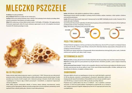 Średnia tablica edukacyjna MLECZKO PSZCZELE - wzór F253 BEE&HONEY