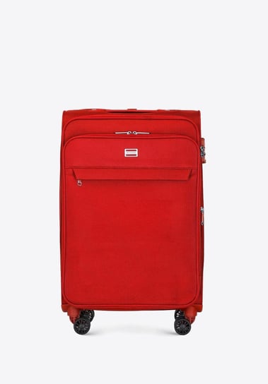 Średnia walizka miękka jednokolorowa czerwona WITTCHEN