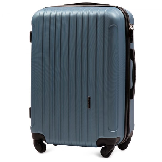 Średnia walizka podróżna Wings M, Silver blue Wings