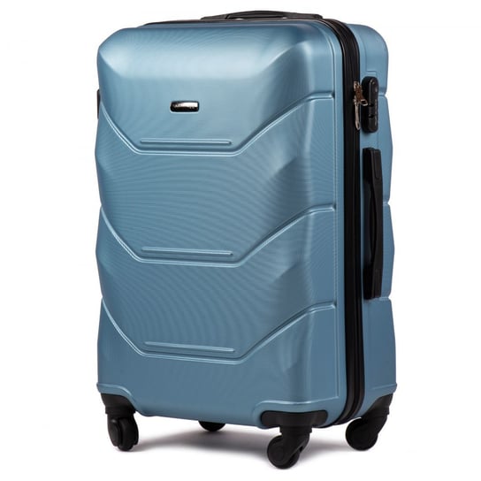 Średnia walizka podróżna Wings M, Silver blue Wings