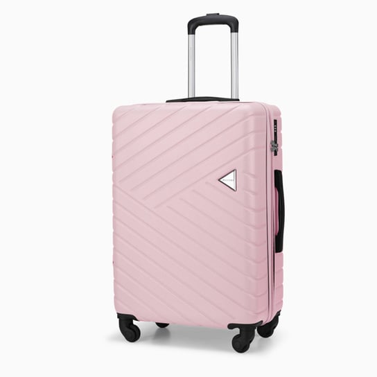 Średnia walizka PUCCINI MALAGA ABS027B 3C Różowa PUCCINI