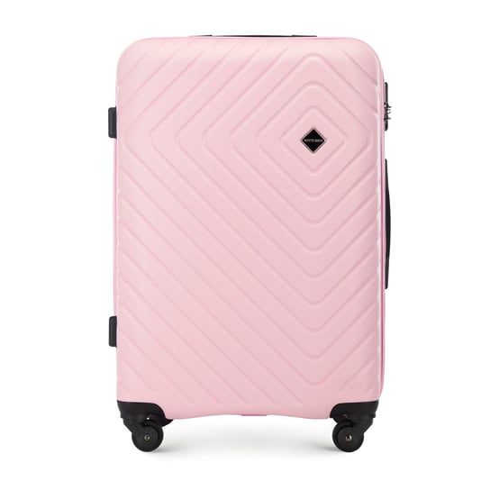 Średnia walizka z ABS-u z geometrycznym tłoczeniem 56-3A-752-35 WITTCHEN