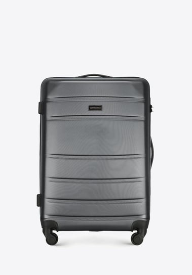 Średnia walizka z ABS-u żłobiona szara WITTCHEN