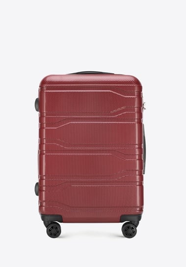 Średnia walizka z polikarbonu tłoczona czerwona WITTCHEN