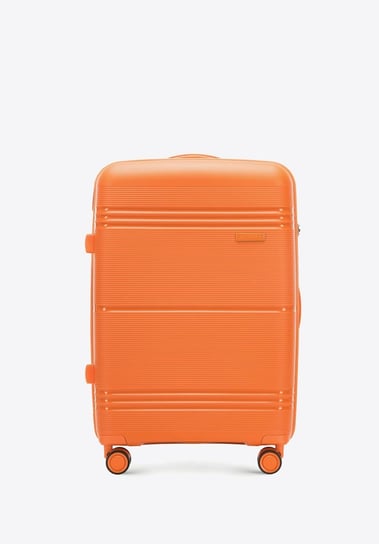 Średnia walizka z polipropylenu jednokolorowa pomarańczowa WITTCHEN