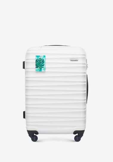 Średnia walizka z zawieszką biała WITTCHEN