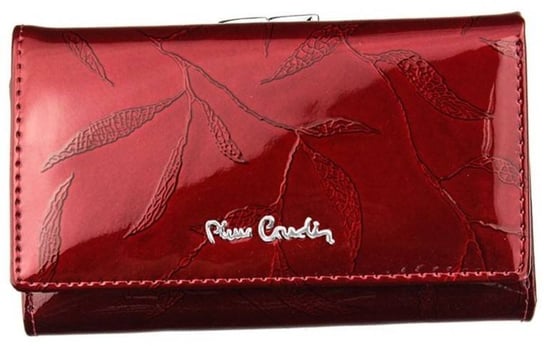 Średniej wielkości lakierowany portfel damski z sekcją na monety — Pierre Cardin Pierre Cardin