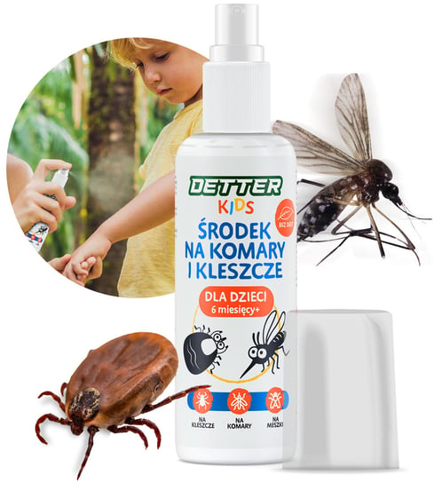 Środek DETTER Kids na Komary i Kleszcze 80ml dla Małych Dzieci Spray Preparat Aerozol na Komary Kleszcze Meszki Inna marka
