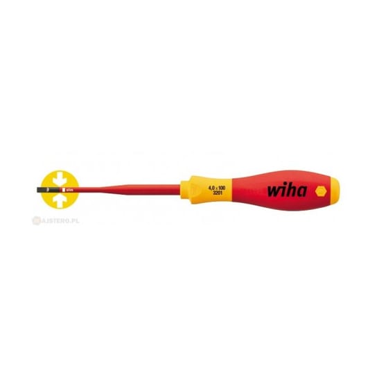Śrubokręt płaski WIHA SlimFix, czerwono-żółty, 1 szt. Wiha