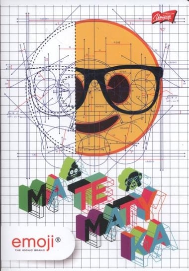St Majewski, zeszyt w kratkę, Emoji Matematyka, format A5, 60 kartek, 10 sztuk St.Majewski