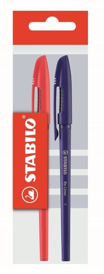 Stabilo, Długopis Stabilo Re-Liner niebieski i czerwony E-868/4141 Stabilo