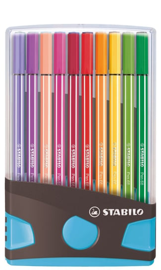 Stabilo, Flamastry Pen 68 ColorParade, opakowanie plastikowe, 20 sztuk Stabilo
