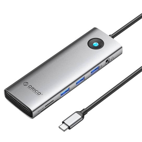 Stacja dokująca HUB 10w1 Orico USB-C, HDMI, 3xUSB, SD/TF, Audio (szara) Orico