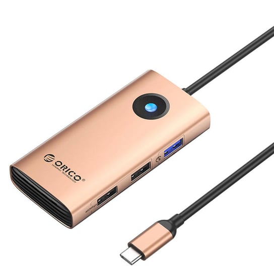 Stacja dokująca HUB 5w1 Orico USB-C, HDMI, 2xUSB (różowe złoto) Orico