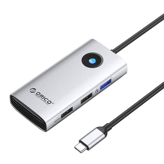 Stacja dokująca HUB 5w1 Orico USB-C, HDMI, 2xUSB (srebrna) Orico