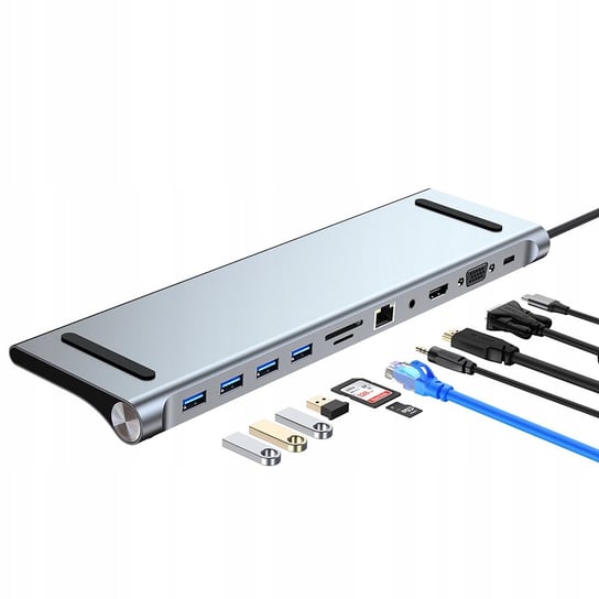 Stacja Dokująca USB C 3.0 HDMI 4K RJ45 LAN PD 11w1 adapter Inna marka