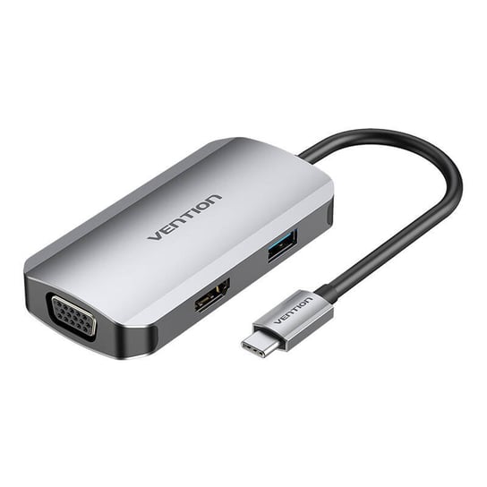 Stacja dokująca USB-C do HDMI, VGA, USB 3.0, PD 0,15m Vention TOAHB szary Vention