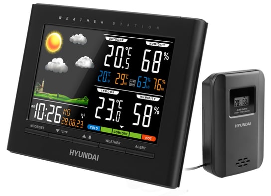 Stacja Meteo Hyundai Ws4380 Z Budzikiem, Datą I Prognozą Pogody Hyundai