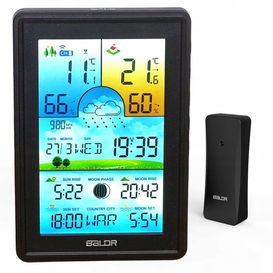 Stacja pogodowa BALDR bezprzewodowa barometr termometr LCD Baldr