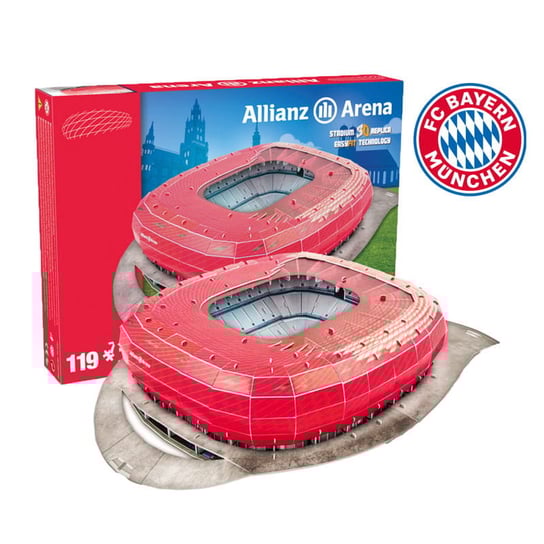 Stadion piłkarski ALLIANZ ARENA - Bayern Monachium FC - Puzzle 3D 119 elementów - model klubowy HABARRI