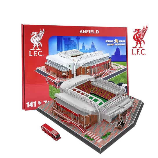 Stadion piłkarski ANFIELD - Liverpool FC - Puzzle 3D 141 elementów - model klubowy HABARRI