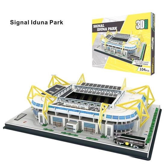 Stadion piłkarski - SIGNAL IDUNA PARK - FC Borussia Dortmund - Puzzle 3D 104 elementy HABARRI
