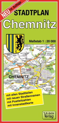 Stadtplan Chemnitz 1 : 20 000 Barthel, Barthel Andreas Verlag