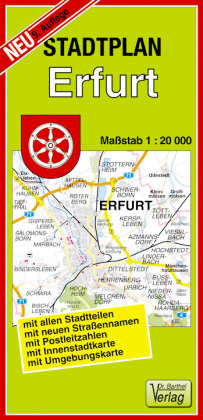 Stadtplan Erfurt 1 : 20 000 Barthel, Barthel Andreas Verlag