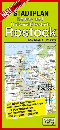 Stadtplan Hansestadt Rostock 1 : 20 000 Barthel, Barthel Andreas Verlag