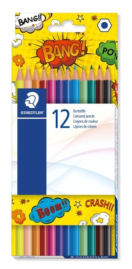 Staedtler, Kredki ołówkowe Comic, sześciokątne, 12 kolorów, intensywne kolory Staedtler