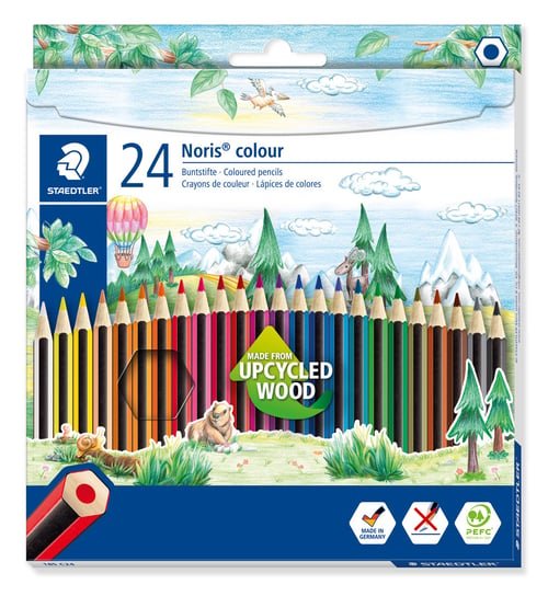 Staedtler, Kredki ołówkowe noris Colour WOPEX, 24 kolory Staedtler