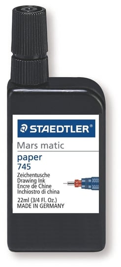 Staedtler, Tusz kreślarski Marsmatic, czarny, na papier, 22 ml Staedtler