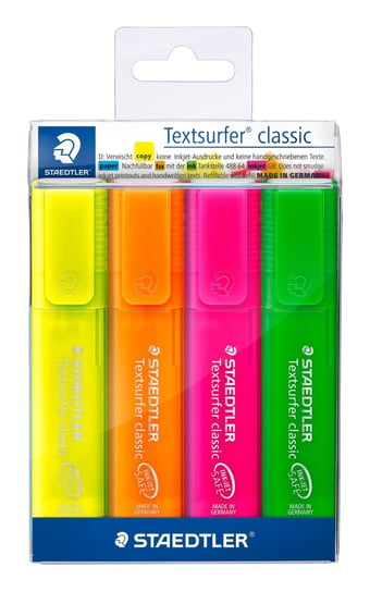 Staedtler, Zakreślacz Textsurfer® classic Neon, 4 kolory Staedtler