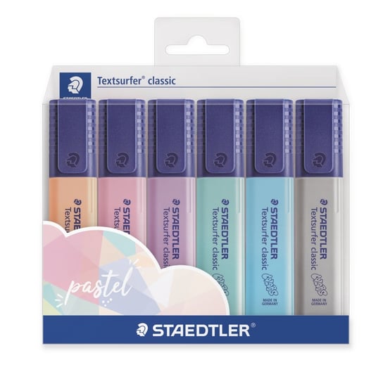 Staedtler, Zakreślacz Textsurfer® classic Pastel II, 6 kolorów Staedtler