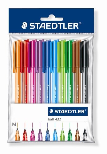 Staedtler, Zestaw kolorowych długopisów, 10 kolorów Staedtler