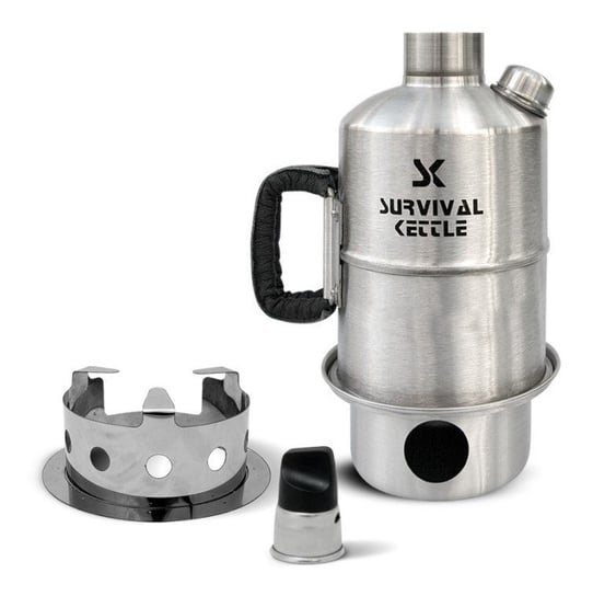 Stalowa Kuchenka czajnik turystyczny Survival Kettle srebrna - zestaw Survival Kettle