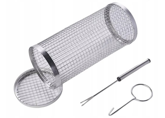 Stalowy kosz na warzywa do grilla tacka grillowa stal MPLco okrągły 30x9 cm Inna marka