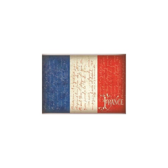 Stamperia, papier ryżowy, flaga Francji, format A4 Stamperia