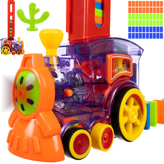 Stan: Nowy  Pociąg Lokomotywa Kolejka Układająca Domino Zabawka na Prezent dla Dzieci KRUZZEL Kruzzel