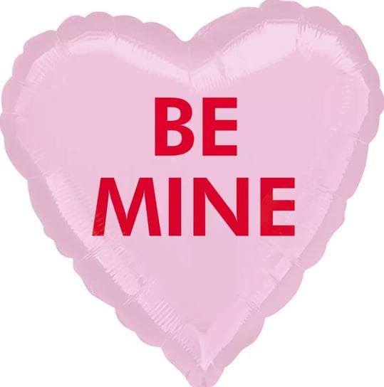 Standard "Be Mine Candy Heart" Foil Balloon Heart, S40, packed, 43cm AMSCAN